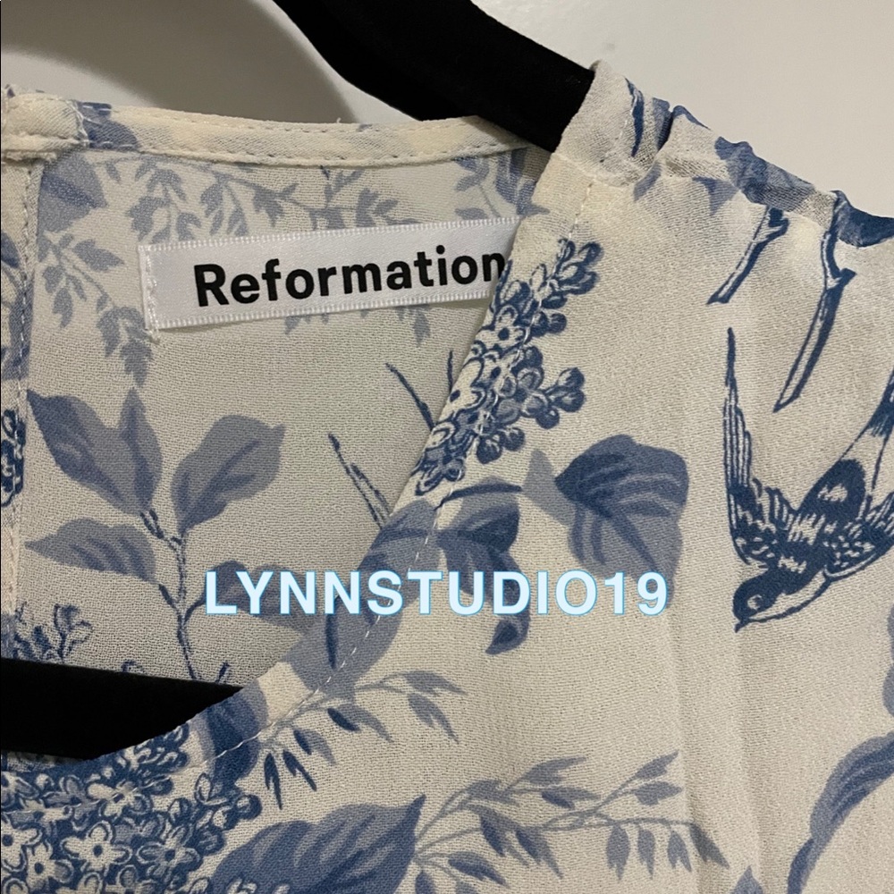 💙Reformation Carolena Dress Pompadour - Picture 4 of 5